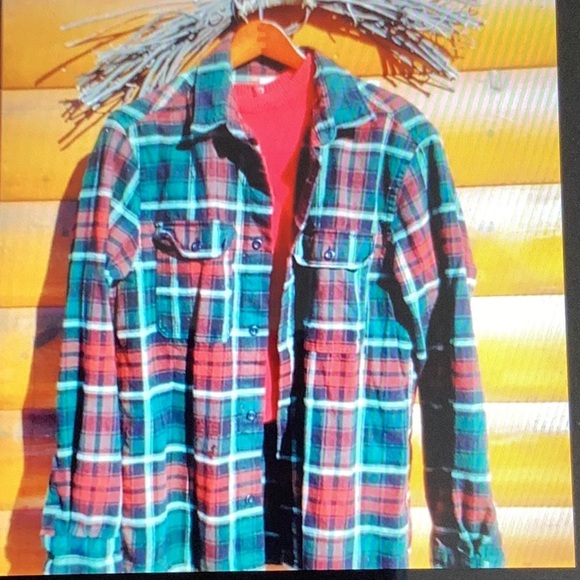 Plaid OutDoors  Moss Green & Navy Overshirt UniSex. M- XL 😎 - Picture 9 of 16